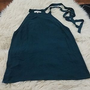Loft Dark Green Sleeveless Blouse